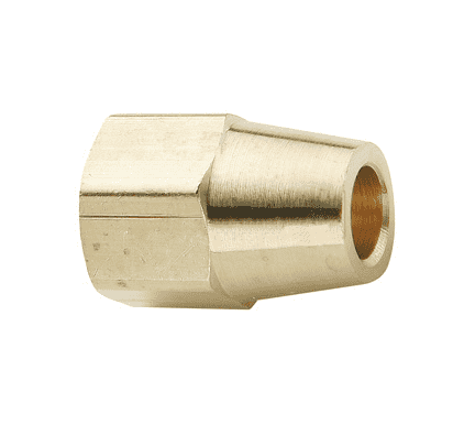 61CL-12 Dixon Brass Compression Fitting - Long Nut - 3/4" Tube Size x 1"-18 Straight Thread