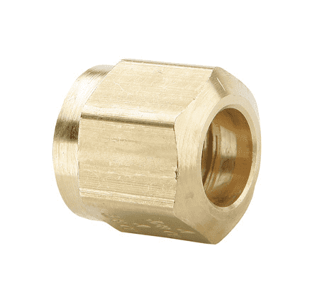 61NAB4 Dixon Brass Air Brake Fitting - Nut - 1/4" Tube OD - 7/16"-24 Female NPT (Pack of 100)