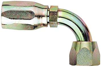 FBM1376 Eaton Aeroquip® -12 AQP® High Pressure / Power Steering Hose Fitting - Reusable S.A.E. 37° (JIC/AN) - 11/16-12" Thread - 90° Elbow - Steel