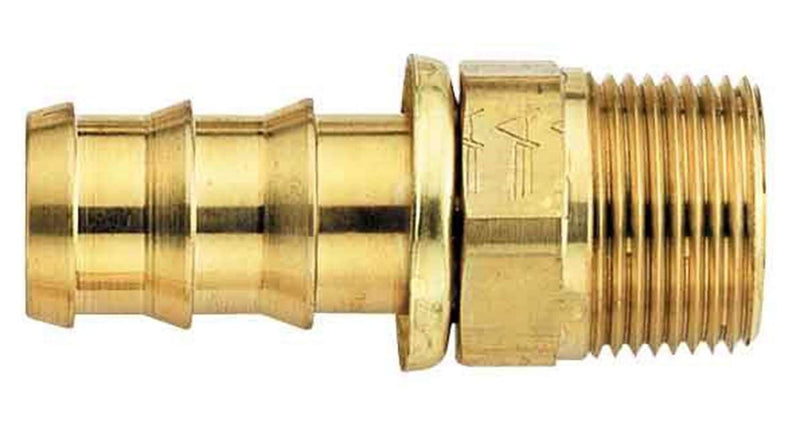 FBM1202 Eaton Aeroquip® -06 SOCKETLESS™ Male Pipe Straight Fitting - 3/8" Thread - Brass