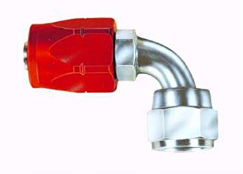 FBM1031 (FCM1031) Eaton Aeroquip® -04 Reusable S.A.E. 37° (JIC/AN) Swivel 90° Elbow Fitting - Steel with Aluminum Socket