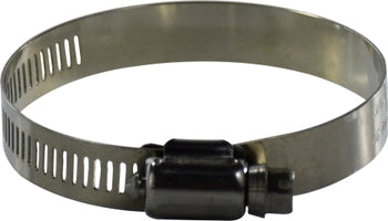 620096 (620-096) Midland Metal Hose Worm Gear Clamp - 620 Series - 1/2" Width - ID Range: 4-1/2" to 6-1/2" - 301 Stainless Steel Band / 305 Stainless Steel Screw