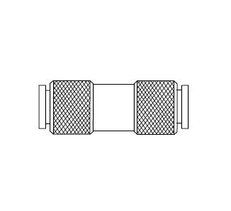 6201587 NEWLOC® by NewAge | Brass Push-to-Connect Fitting | Union Straight Connector | 0.25" Tube OD | Bag of 5