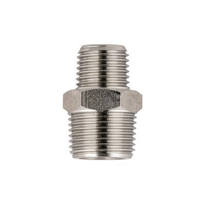 62020-1/4"-1/2" AIGNEP | 60/62 Series | Stainless Steel Reducing Nipple | Taper | 1/4" BSPT Male x 1/2" BSPT Male