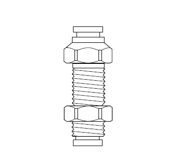 6203547 NEWLOC® by NewAge | Brass Push-to-Connect Fitting | Bulkhead Union Straight Connector | 0.25" Tube OD | Bag of 5