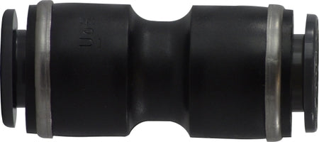 620400C Midland DOT Push-In Fitting - Straight Union - 1/4" Tube OD - Composite Body