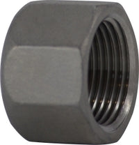 62076 Midland 150# Stainless Steel Fitting - Hex Cap (Barstock) - 1/4" Female NPT - 304 Stainless Steel