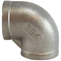 62101 (62-101) Midland 150# Stainless Steel Fitting - 90° Elbow - 1/4" Female NPT x 1/4" Female NPT - 304 Stainless Steel