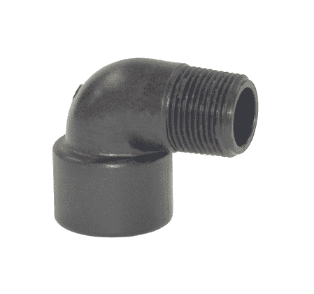 62243 Dixon Schedule 80 Threaded Polypropylene 90 deg. Street Elbows - 1/2" NPT