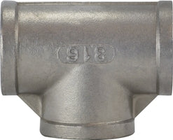 62258 (62-258) Midland 150# Stainless Steel Fitting - Tee - 2" Female NPT x 2" Female NPT x 2" Female NPT - 304 Stainless Steel