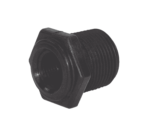 62272 Dixon Schedule 80 Threaded Polypropylene Reducer Bushing - 3/4" Male NPT x 1/2" Female NPT