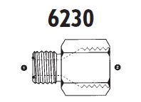 6230-08-22 Adaptall Carbon Steel -08 Male ORFS x 22mm Female Komatsu Solid Adapter