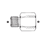 6230-10-24 Adaptall Carbon Steel -10 Male ORFS x 24mm Female Komatsu Solid Adapter
