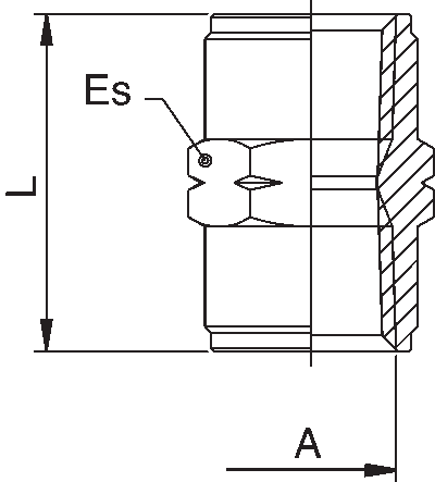 62300-1/2 by AIGNEP | 60/62 Series | Female Coupler | 1/2" BSPP Female x 1/2" BSPP Female