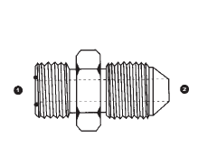 6237-04-14 Adaptall Carbon Steel -04 Male ORFS x 14mm Male Komatsu Adapter