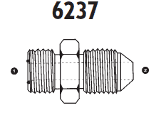 6237-16-33 Adaptall Carbon Steel -16 Male ORFS x 33mm Male Komatsu Adapter