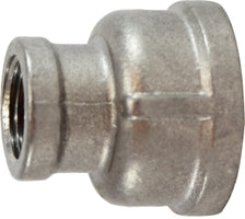 62457 Midland 150# Stainless Steel Fitting - Reducing Coupling - 4" Female NPT x 3" Female NPT  - 304 Stainless Steel