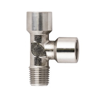 62450-1/4" AIGNEP | 60/62 Series | Stainless Steel Female Run Tee | 2x Female BSPP x 1 Male BSPT 1/4"