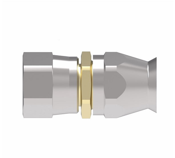 63-190600-4 Aeroquip by Danfoss | Female 37° JIC Swivel Super Gem PTFE Reusable Hose Fitting | -04 Female 37° JIC Swivel x -04 Reusable Hose End | Steel & Brass