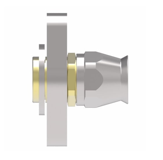 63-190626-12 Aeroquip by Danfoss | 2-Bolt Swivel Flange Super Gem PTFE Reusable Hose Fitting | -12 2-Bolt Swivel Flange x -12 Reusable Hose End | Steel & Brass