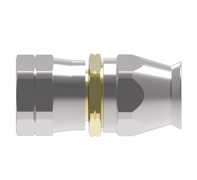 63-190990-4 Aeroquip by Danfoss | Female SAE 45° Swivel Super Gem PTFE Reusable Hose Fitting | -04 Female SAE 45° Swivel x -04 Reusable Hose End | Steel & Brass