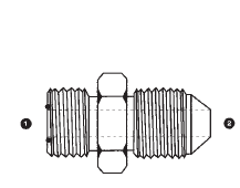 6337-04-04 Adaptall Carbon Steel -04 Male ORFS x -04 Male JIS Adapter
