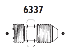 6337-04-04 Adaptall Carbon Steel -04 Male ORFS x -04 Male JIS Adapter