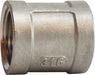 63417 (63-417) Midland 150# Stainless Steel Fitting - Coupling - 1-1/2" Female NPT x 1-1/2" Female NPT - 316 Stainless Steel