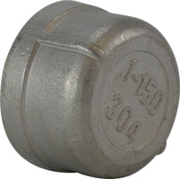 63476 (63-476) Midland 150# Stainless Steel Fitting - Cap (Cast) - 1-1/4" Female NPT - 316 Stainless Steel