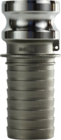 CGE-125-SS1 Midland Cam and Groove - Part E - 1-1/4" Male Adapter x 1-1/4" Hose Shank - 316 Stainless Steel