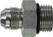 64001620 (6400-16-20) Midland Hydraulic JIC to O-Ring Connector - 1-5/16-12 Male JIC 37° Flare x 1-5/8-12 Male O-Ring Boss - Steel