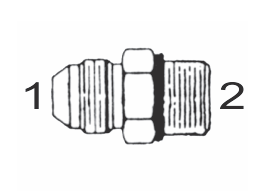 6400 10x8-O by Couplamatic | Hydraulic Adapter | 7/8-14 Male JIC x 3/4-16 Male O-Ring