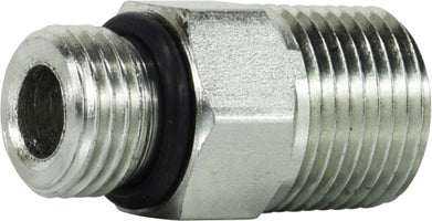 6401128 (6401-12-8) Midland Hydraulic O-Ring to Pipe Adapter - 1-1/16-12 Male O-Ring Boss x 1/2" Male Pipe - Steel