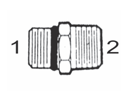 6401 8x6-O by Couplamatic | Hydraulic Adapter | 3/4-16 Male O-Ring x 3/8" Male NPTF