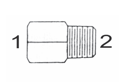 6404 10x8 by Couplamatic | Hydraulic Adapter | 7/8-14 Female O-Ring x 1/2" Male NPTF