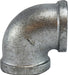 64109 (64-109) Midland Malleable Iron #150 Fitting - 90° Elbow - 2-1/2" Female NPT x 2-1/2" Female NPT - Galvanized Iron