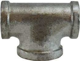 64299 (64-299) Midland Malleable Iron #150 Fitting - Bullhead Tee - 1" Female NPT x 1" Female NPT x 1-1/4" Female NPT - Galvanized Iron