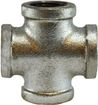 64394 (64-394) Midland Malleable Iron #150 Fitting - Cross Fitting - 3/4" Female NPT - Galvanized Iron