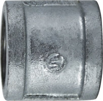 64413 (64-413) Midland Malleable Iron #150 Fitting - Coupling - 1/2" Female NPT x 1/2" Female NPT - Galvanized Iron
