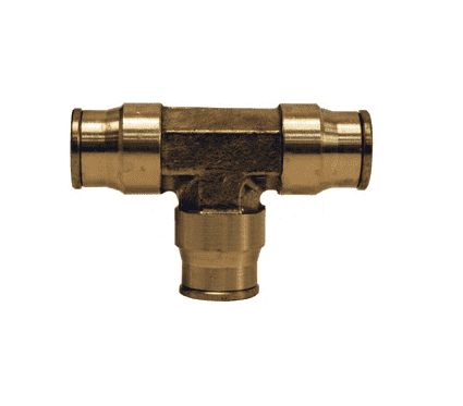 648 Dixon Forged Brass Push-In Fitting - Union Tee - 1/4" Tube OD