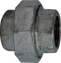 64611 (64-611) Midland Malleable Iron #150 Fitting - Union - 4" Female NPT x 4" Female NPT - Galvanized Iron