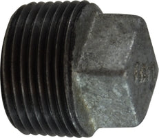 64656 (64-656) Midland Malleable Iron #150 Fitting - Square Head Plug - 1-1/4" Male NPT - Galvanized Iron