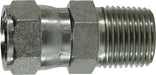 650542 (6505-4-2) Midland Hydraulic JIC Swivel to Male Pipe Adapter - 7/16-20 Female JIC 37° Flare x 1/8" Male Pipe - Steel