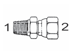 6505 8x8 by Couplamatic | Hydraulic Adapter | 1/2" Male NPTF x 3/4-16 Female JIC 