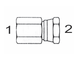 6506 6x8 by Couplamatic | Hydraulic Adapter | 3/8" Female NPTF x 3/4-16 Female JIC 