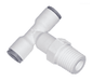 65086014WP2 Dixon LIQUIfit Nylon Swivel Branch Tee - 3/8" Tube to Tube x 1/4" Male NPTF - Pack of 10