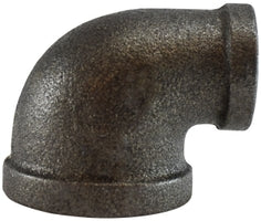 65130 (65-130) Midland Malleable Iron #150 Fitting - Reducing 90° Elbow - 1" Female NPT x 1/2" Female NPT - Black Iron