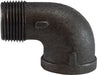 65166 (65-166) Midland Malleable Iron #150 Fitting - 90° Street Elbow - 1-1/4" Female NPT x 1-1/4" Male NPT - Black Iron