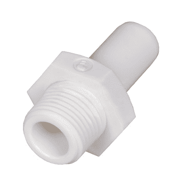 65216014WP2 Dixon LIQUIfit Nylon Stem Adapter - 3/8" Tube to 1/4" Male NPTF - Pack of 10