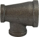 65325 Midland Malleable Iron #150 Fitting - Reducing Run Tee  - 1-1/2" Female NPT  x 1-1/4" Female NPT x 1" Female NPT - Black Iron